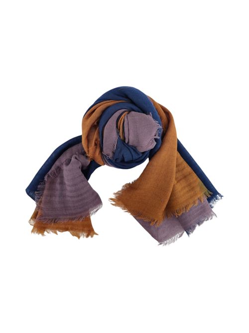 sciarpa donna sfumata blu e ocra Gaynor Bongard | EDITHMIDNIGHT